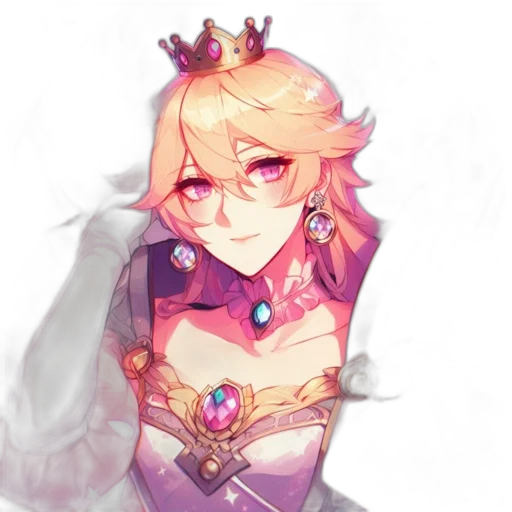 crown, staff, dragon, face, pixel art, fantasy art, concept art, watercolor transparent PNG cut-out