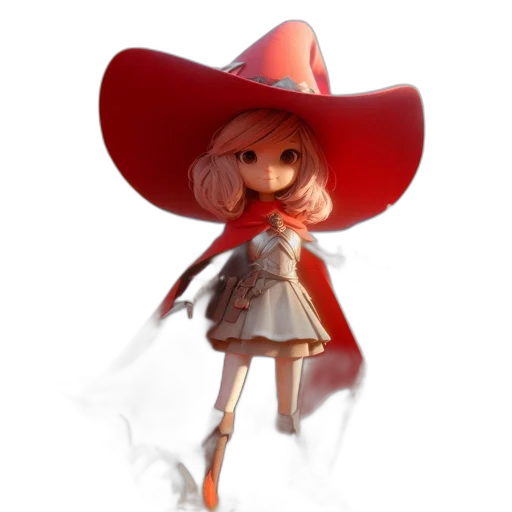 hat, dress, staff, weapon, concept art, 3d render, fantasy art, photorealistic transparent PNG cut-out