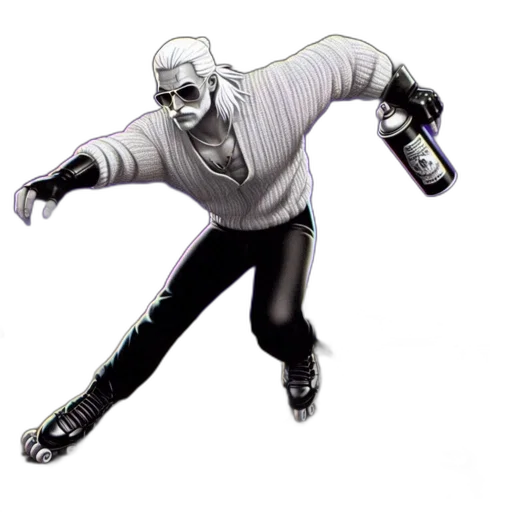 robot, jacket, mask, staff, concept art, comic book art, 3d render, photorealistic transparent PNG cut-out
