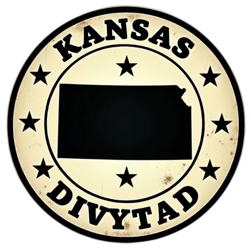 staff, vintage-style, kansas, state, seal, word, written, circular transparent PNG cut-out