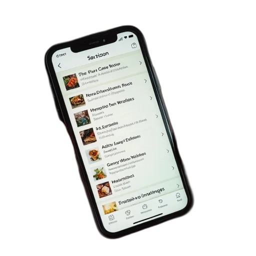 food, phone, displaying, item transparent PNG cut-out