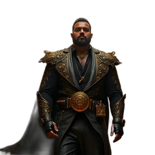 jacket, staff, sword, concept art transparent PNG cut-out