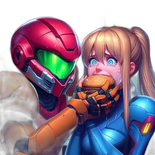 robot, mask, weapon, anime, concept art, pixel art, comic book art, outer space transparent PNG cut-out