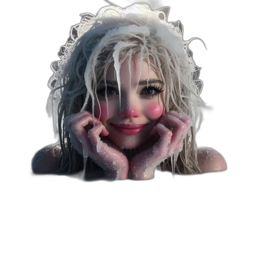 mask, face, creature, hair, 3d render, photorealistic, concept art, pixel art transparent PNG cut-out