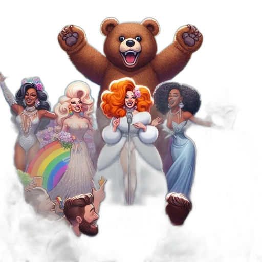 concept art, fantasy art, pixel art, comic book art, animation, portrays, inclusive, lgbtq transparent PNG cut-out