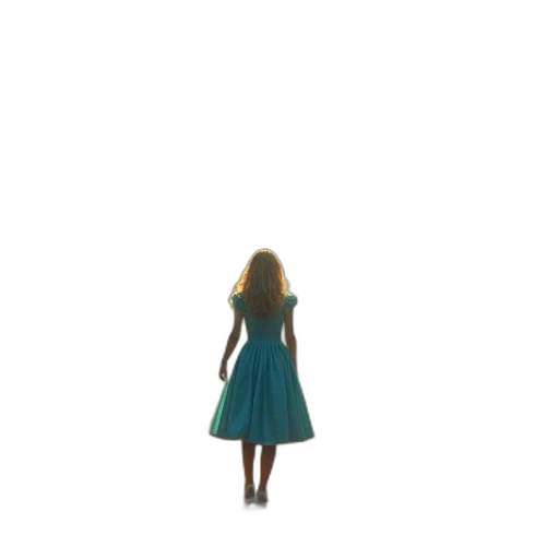 dress, robot, hair, creature transparent PNG cut-out
