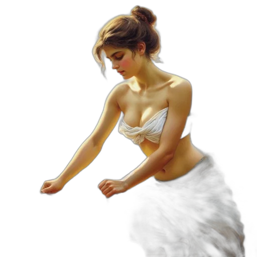 dress, jewelry, photorealistic, oil painting, concept art, fantasy art, underwater, young transparent PNG cut-out