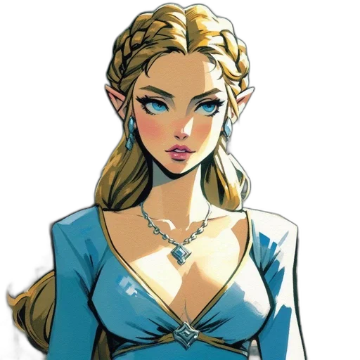 dress, jewelry, crown, staff, fantasy art, concept art, comic book art, pixel art transparent PNG cut-out