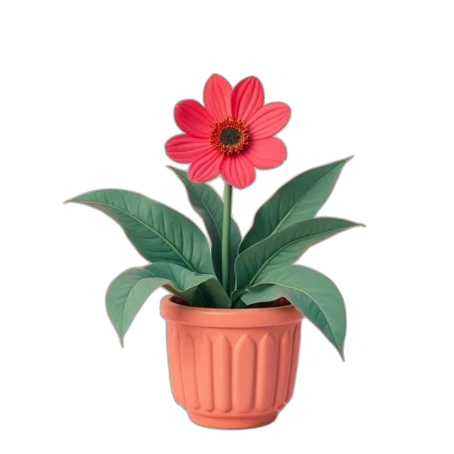 flower, crown, 3d render, photorealistic, oil painting, red, valentine, card transparent PNG cut-out