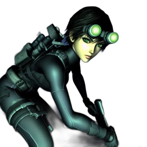 weapon, robot, concept art, comic book art, cyberpunk, 3d render, green, animated transparent PNG cut-out