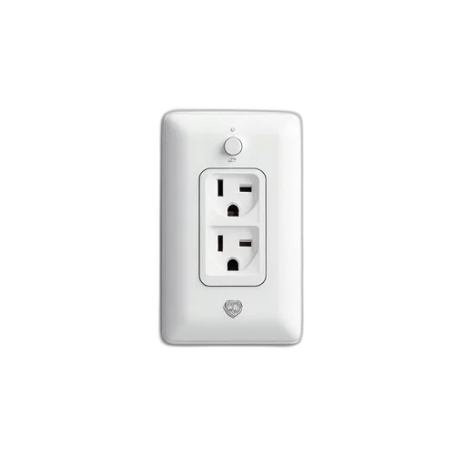 robot, 3d render, white, electrical, outlet, two, usb, ports transparent PNG cut-out