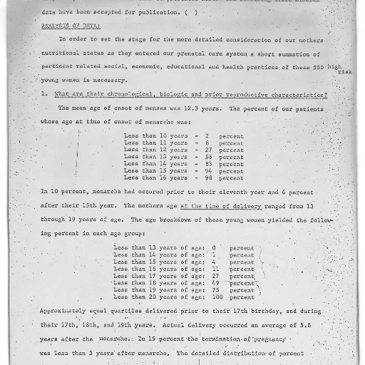 black, white, document, text, about, age, menarche, mothers transparent PNG cut-out