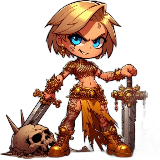 weapon, sword, staff, fantasy art, concept art, pixel art, comic book art, golden transparent PNG cut-out