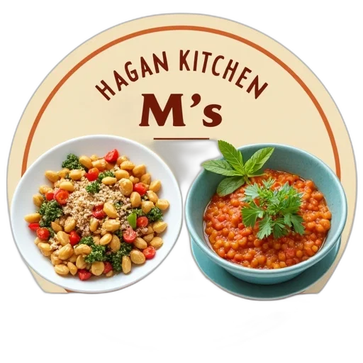 food, happy, vegan, kitchen, logo, picture, two, bowls transparent PNG cut-out