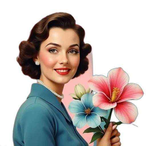 flower, staff, face, jewelry, photorealistic, oil painting, cartoon, 3d render transparent PNG cut-out