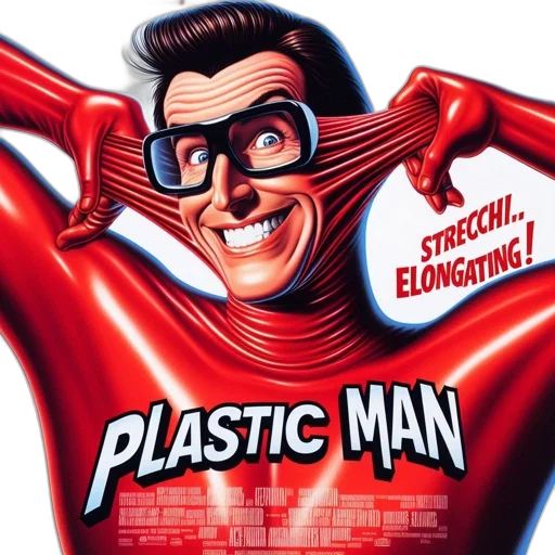 comic book art, cartoon, movie, poster, shows, man, red, rubber transparent PNG cut-out