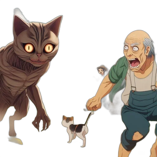 creature, animal, concept art, fantasy art, comic book art, anime, rural, setting transparent PNG cut-out