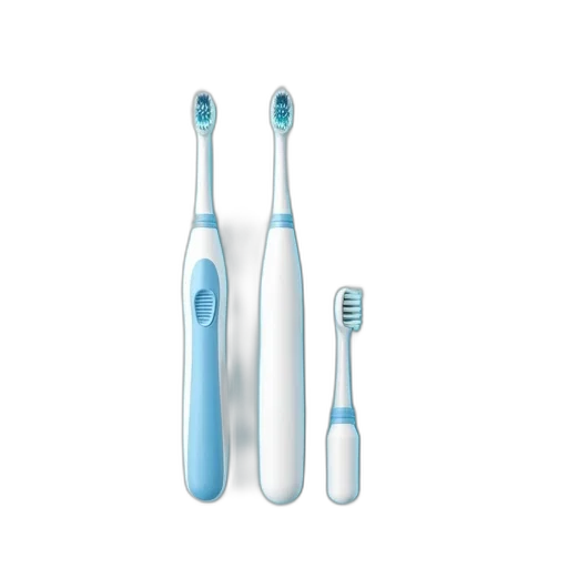 weapon, blue, white, electric, toothbrush, transparent, plastic, head transparent PNG cut-out