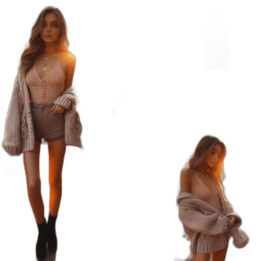 jacket, dress, 3d render, concept art, photorealistic, earth tones, pastel, monochrome transparent PNG cut-out