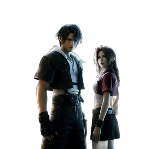 concept art, 3d render, photorealistic, monochrome, dark, two, individuals, stand transparent PNG cut-out