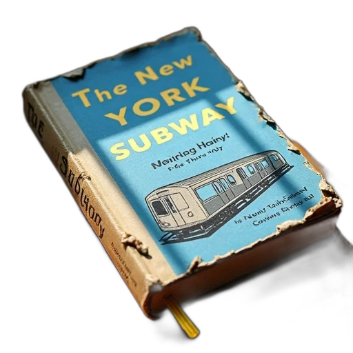 worn-out, book, blue, white, cover, featuring, title, new transparent PNG cut-out