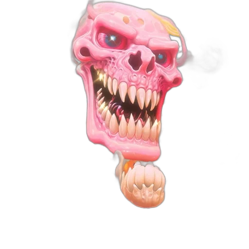food, face, mask, creature, concept art, 3d render, vaporwave, pixel art transparent PNG cut-out