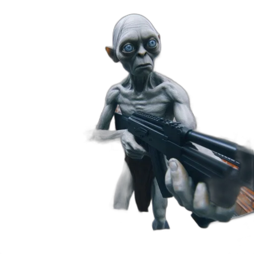 weapon, creature, robot, staff, concept art, 3d render, fantasy art, outer space transparent PNG cut-out