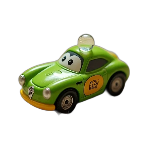 car, robot, animal, 3d render, concept art, small, green, yellow transparent PNG cut-out