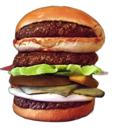 food, animal, crown, weapon, photorealistic, 3d render, hamburger, ray transparent PNG cut-out