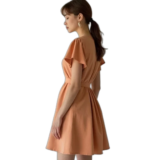 dress, photorealistic, 3d render, concept art transparent PNG cut-out