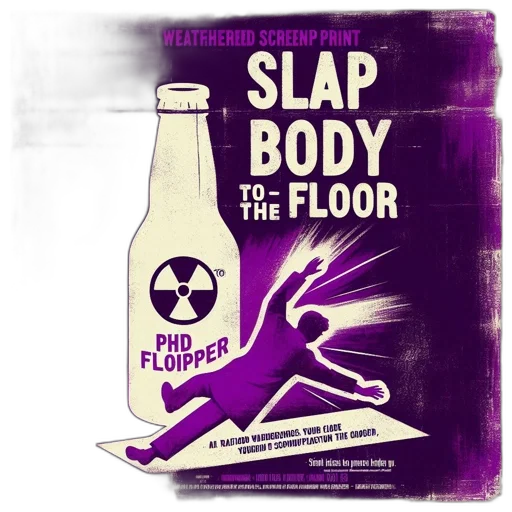 bottle, weapon, stylized, poster, artwork, depicts, radioactive, labeled transparent PNG cut-out