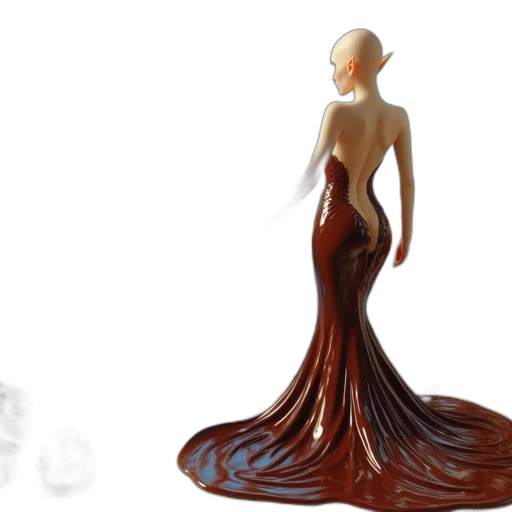 dress, concept art, 3d render, fantasy art, photorealistic, earth tones, snowy, mountainous transparent PNG cut-out