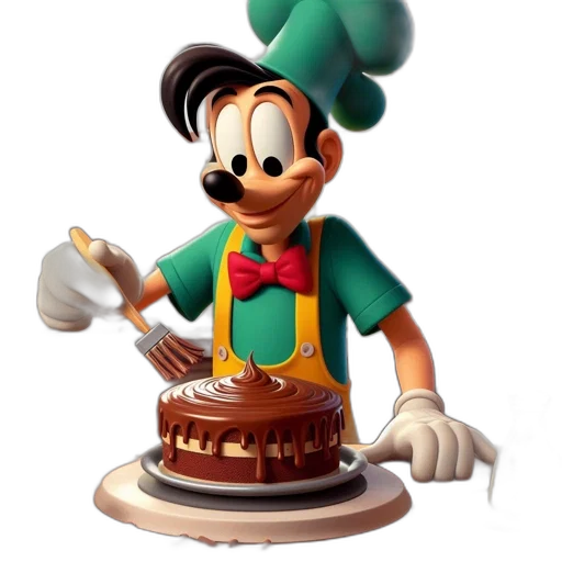 staff, food, 3d render, concept art, animated, goofy, character, chef transparent PNG cut-out