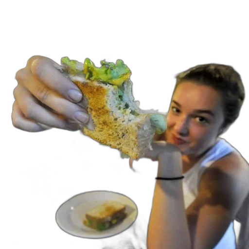 food, creature, weapon, animal, photorealistic, 3d render, woman, holds transparent PNG cut-out