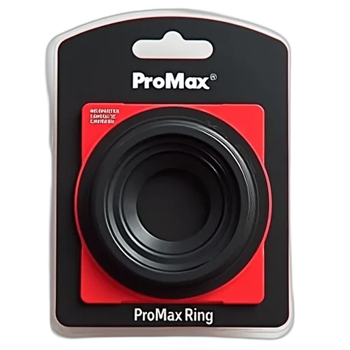 black, red, packaging, promax, product, silver, ring, inside transparent PNG cut-out