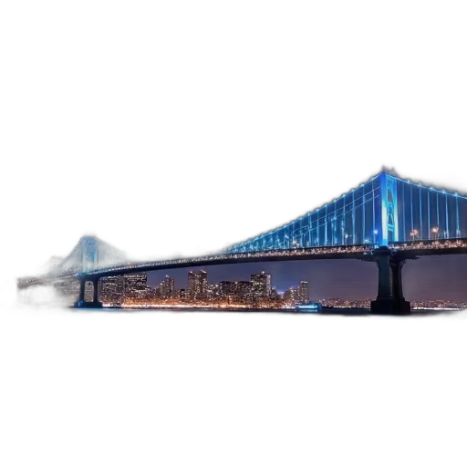 building, concept art, 3d render, photorealistic, fog, blue, nighttime, scene transparent PNG cut-out