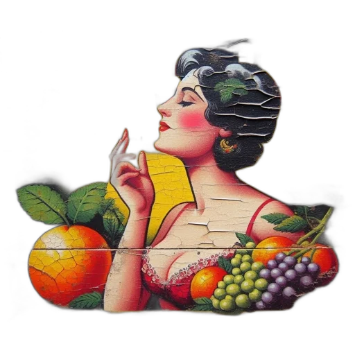 food, jewelry, photorealistic, watercolor, oil painting, vintage, crate, features transparent PNG cut-out