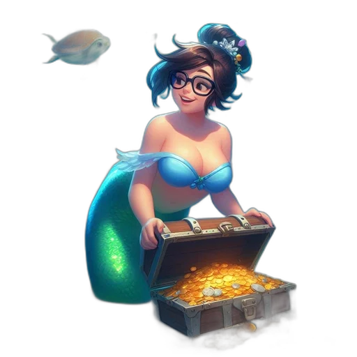 jewelry, dress, concept art, fantasy art, pixel art, 3d render, underwater, blue transparent PNG cut-out