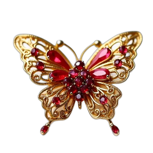 jewelry, crown, flower, 3d render, photorealistic, red, close-up, image transparent PNG cut-out