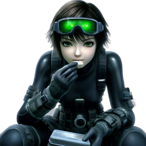 robot, weapon, cyberpunk, concept art, comic book art, cartoon, green, animated transparent PNG cut-out