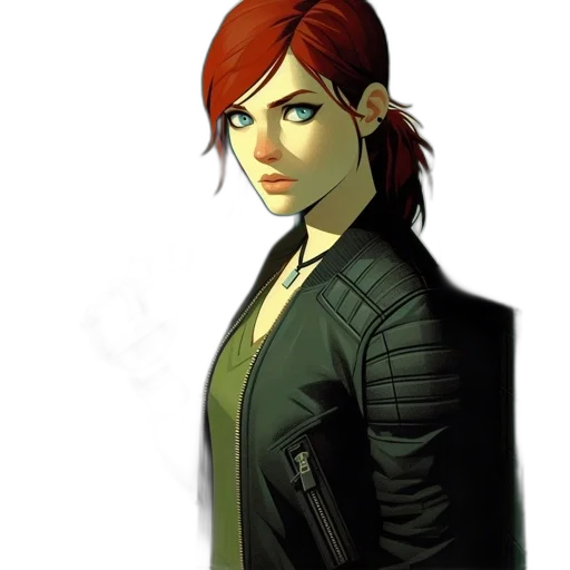 jacket, staff, face, concept art, comic book art, pixel art, 3d render, red transparent PNG cut-out