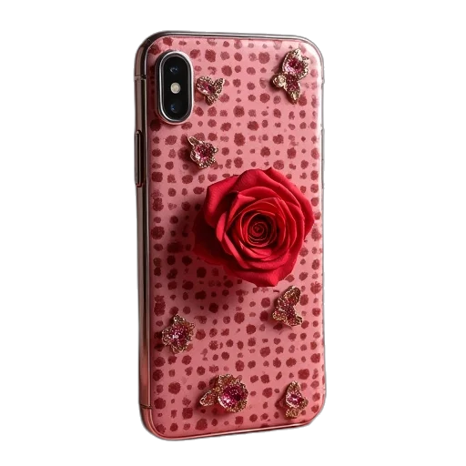 jewelry, flower, rose, polka, dot, iphone, case, perfect transparent PNG cut-out