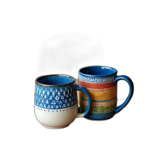 3d render, photorealistic, blue, rustic, wooden, table, holds, two transparent PNG cut-out