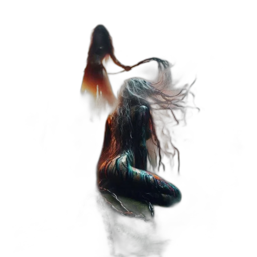 hair, dress, creature, dragon, concept art, fantasy art, photorealistic, 3d render transparent PNG cut-out
