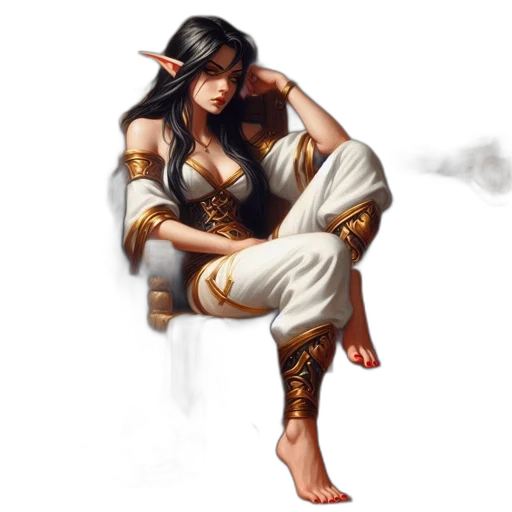 dragon, fantasy art, concept art, pixel art, comic book art, elven, figure, rests transparent PNG cut-out