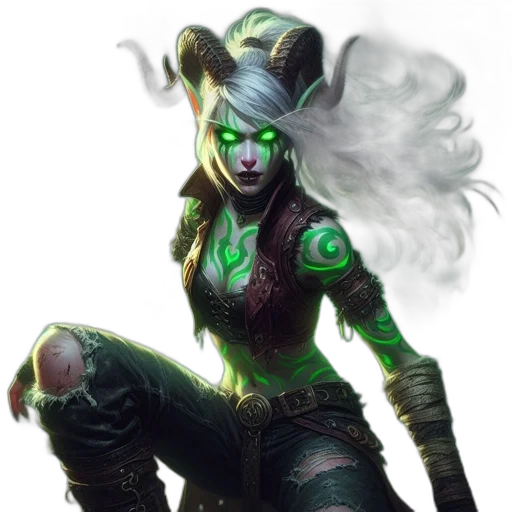 staff, fantasy art, concept art, comic book art, cyberpunk, green, dark, ethereal transparent PNG cut-out