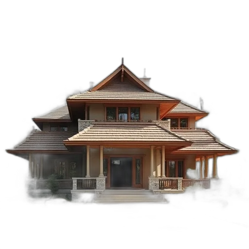 building, furniture, concept art, photorealistic, 3d render, pixel art, fog, snow transparent PNG cut-out