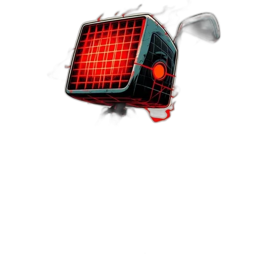 car, robot, mask, hat, concept art, 3d render, cyberpunk, vaporwave transparent PNG cut-out