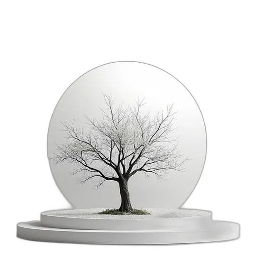 tree, crown, furniture, 3d render transparent PNG cut-out