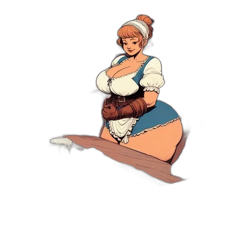 dress, staff, weapon, hat, pixel art, concept art, fantasy art, cartoon transparent PNG cut-out